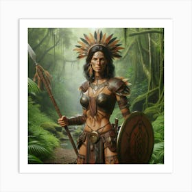 Amazonian Warrier1 Art Print