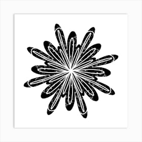 Flower - Black And White 1 Art Print