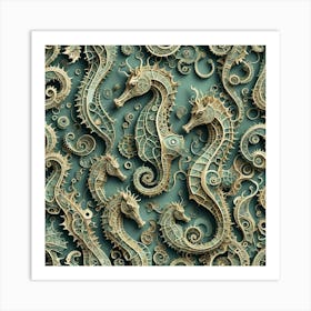 Seahorses 10 Art Print