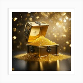 Open gold treasure Art Print