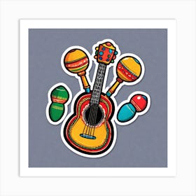 Mexican Guitar 2 Art Print