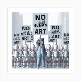 No Human Art Protest Art Print