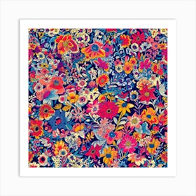 Floral Morning London Fabrics Floral Pattern 4 Art Print