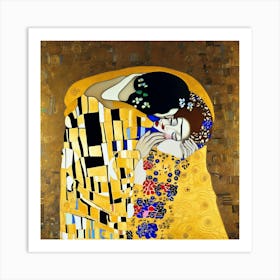 The Kiss By Gustav Klimt Art Print