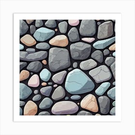 Stone Wall Seamless Pattern Art Print