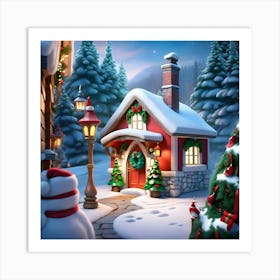 Christmas Village Art Print