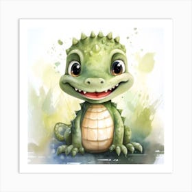 Alligator Baby Art Print