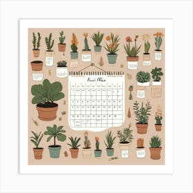 Default Make A Calendar Of Planting Dates Aesthetic 2 (1) Art Print