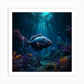 Beneath the waves Art Print