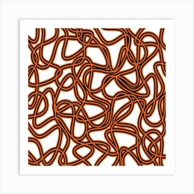 Orange Swirls Art Print