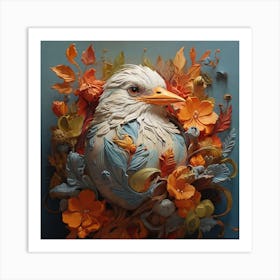 Bird In Flower Art Print