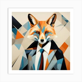 Abstract modernist Fox Art Print