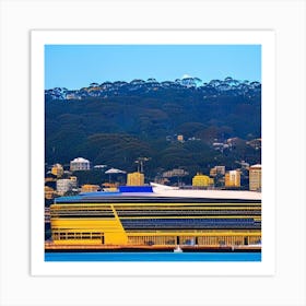 Cruise Ship In Sydney Harbour Art Print