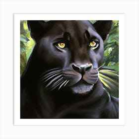 Pretty Black Panther Art Print