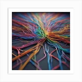 Colorful Wires 16 Art Print