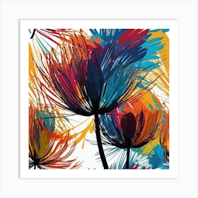 Abstract Flower Pattern Art Print