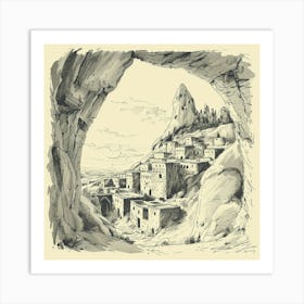 A Cappadocia In Turkey Hand Drawn Sketch Illustr 1720348811 2 Art Print