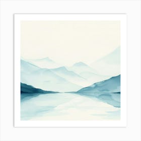 Watercolor Mountains Art Print