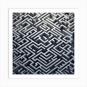 3d Maze Art Print