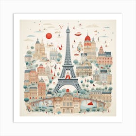 Paris Evil Tower Art Print