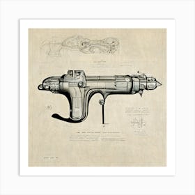 Gun Sketch Art Print