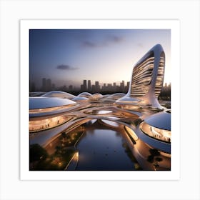 Futuristic City 299 Art Print