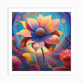 Psychedelic Flower 1 Art Print