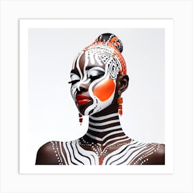 African Femela Faces Csaba Fikker 7 Art Print