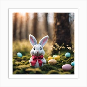 Easter Bunny In The Forest 5 Art Print