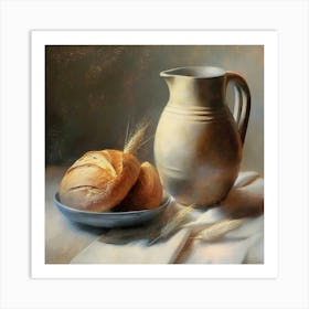 Bread And Jug Art Print