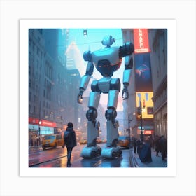 Futuristic Robot 36 Art Print