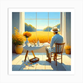 Artist At Work Art Print