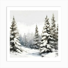 Snowy Forest 5 Art Print