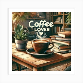 Cozy Cafe Coffee Lover Wall Print Art A Warm And Inviting Scene Perfect For Adding A Touch Of Comfort And Passion For Coffee To Any Space Art Print