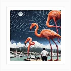 Flamingos 10 Art Print