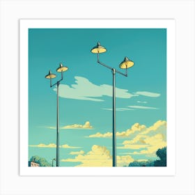 Street Lamps Art Print