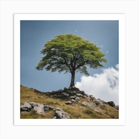 Lone Tree On A Hill Art Print