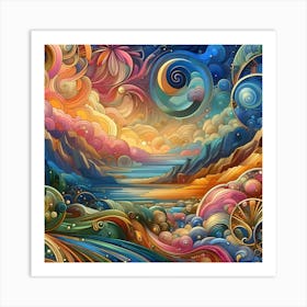 Psychedelic Painting 2 Art Print