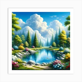 Landscape Painting 39 Art Print