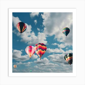 Hot Air Balloons In The Sky 1 Art Print