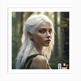 Girl With White Hair Art Print