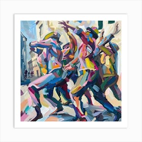 Street Acrobats In Covent Garden Art Print