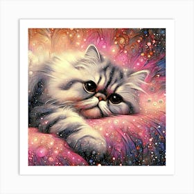 Feline Cat Creative Artwork Illustration 112 Art Print