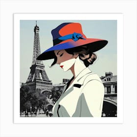 French woman in Paris Art Print