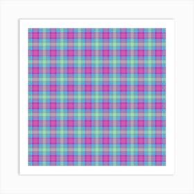 Plaid Fabric 199 Art Print