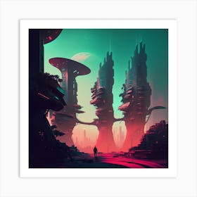 Futuristic City Art Print