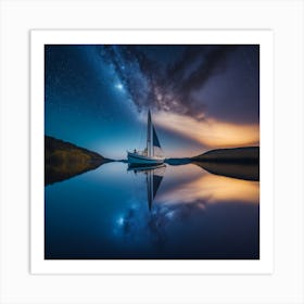 Milky Lake Art Print