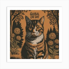 Global Cat Day Art Print