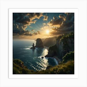 Sunset Over The Sea 2 Art Print