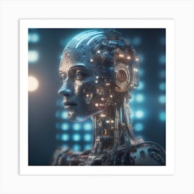 Futuristic Female Robot 29 Art Print